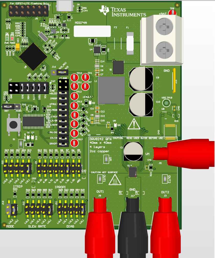 DRV8243S-Q1EVM, DRV8243H-Q1EVM, DRV8244S-Q1EVM, DRV8244H-Q1EVM, DRV8245S-Q1EVM 