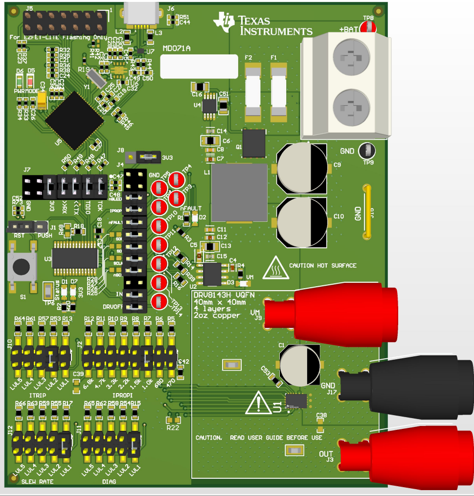 DRV8243S-Q1EVM, DRV8243H-Q1EVM, DRV8244S-Q1EVM, DRV8244H-Q1EVM, DRV8245S-Q1EVM 