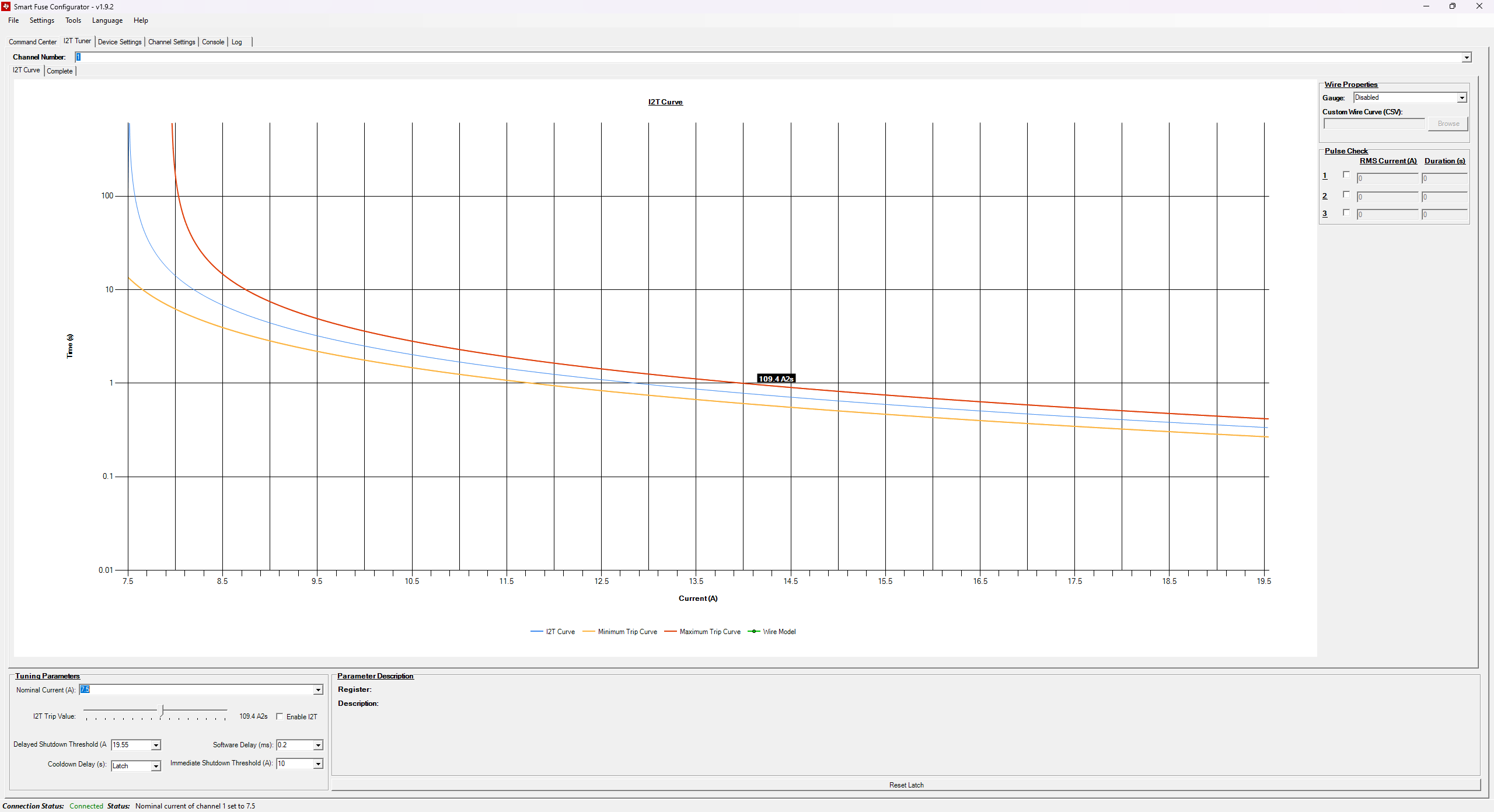 TPS2HCS10-Q1 調整 I2T 跳變值