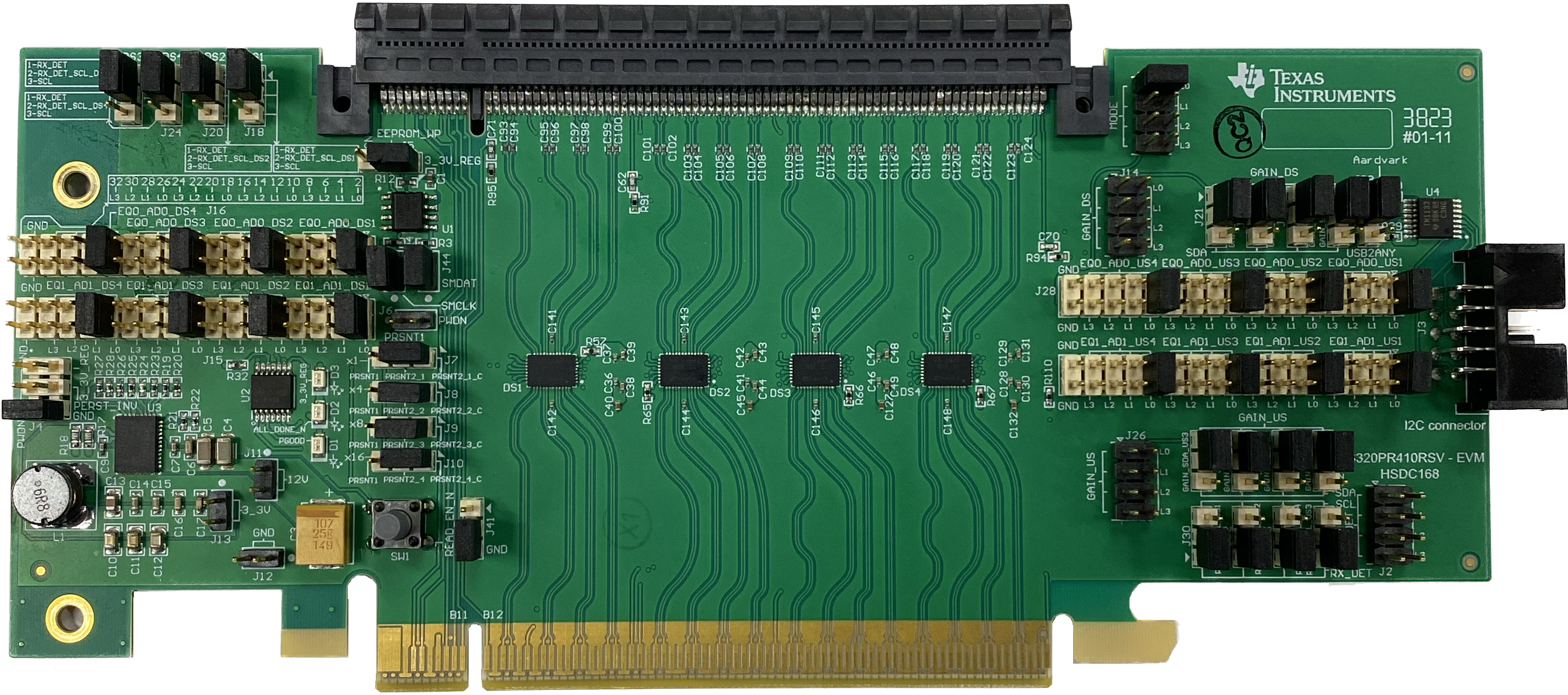 DS320PR410-RSC-EVM DS320PR410-RSC-EVM – 頂視圖