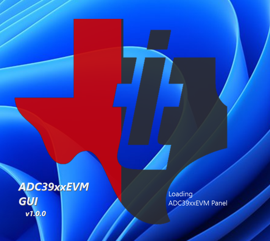 ADC3910D125EVM 打開 ADC39xxEVM GUI