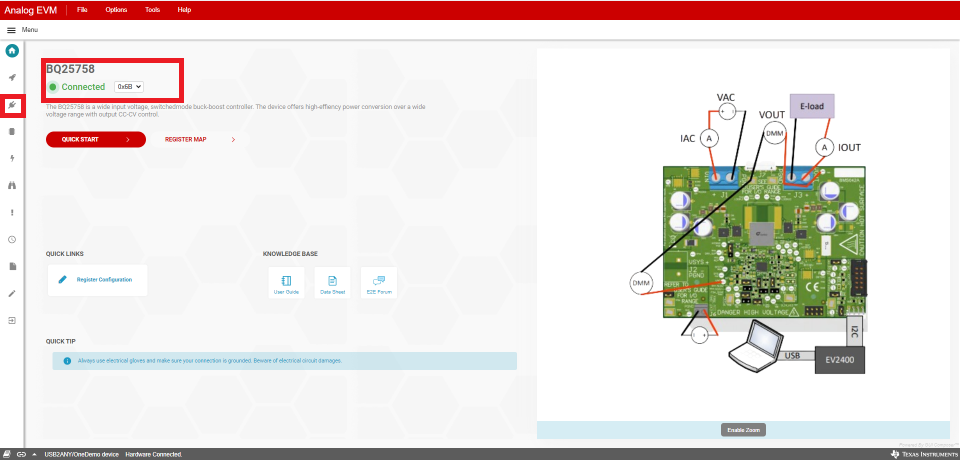BQ25758EVM, BQ25758AEVM 