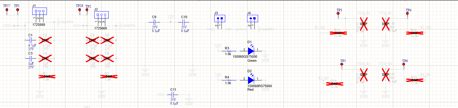 THVD4411EVM 電源原理圖 THVD4411EVM — 顯示默認配置