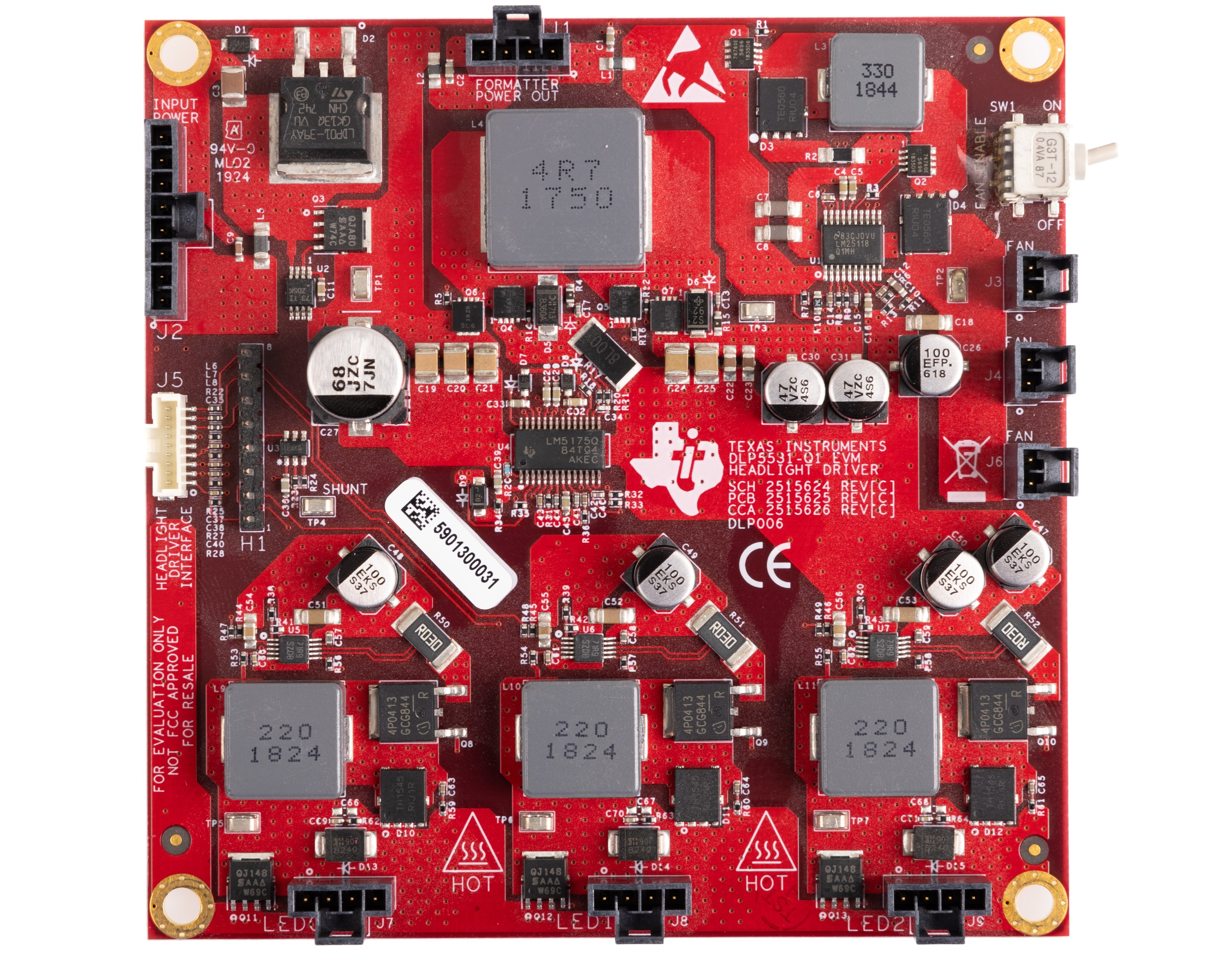 DLP4620SQ1EVM DLP4621Q1EVM LED 驅動器 PCB - DLP4621Q1EVM