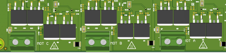 DRV8161EVM 電機相位連接器（J26、J28、J30）