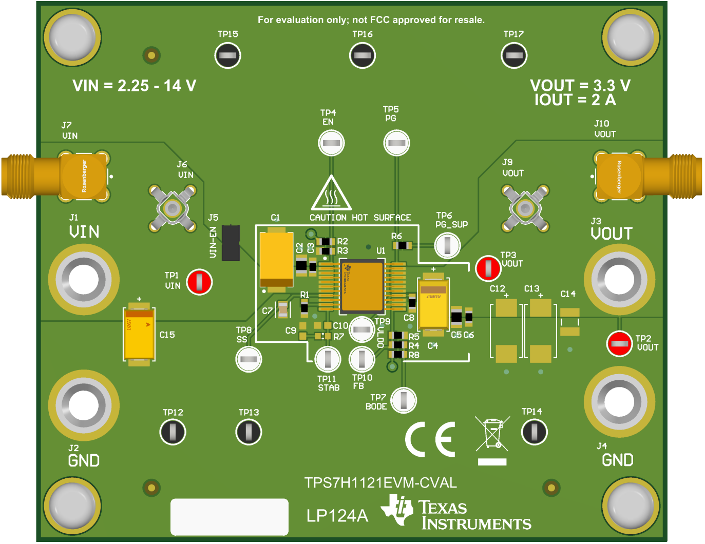 TPS7H1121EVM-CVAL EVM 電路板