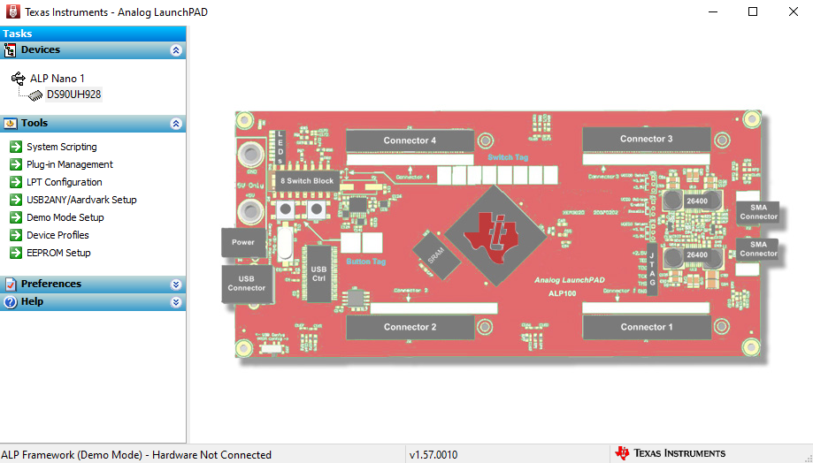 DS90UB928QEVM ALP 啟動(dòng)屏幕