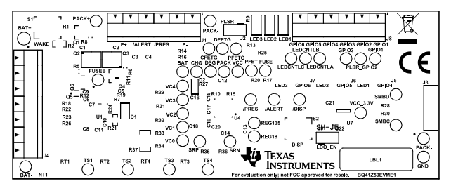 BQ41Z50EVM 頂部絲網印刷層