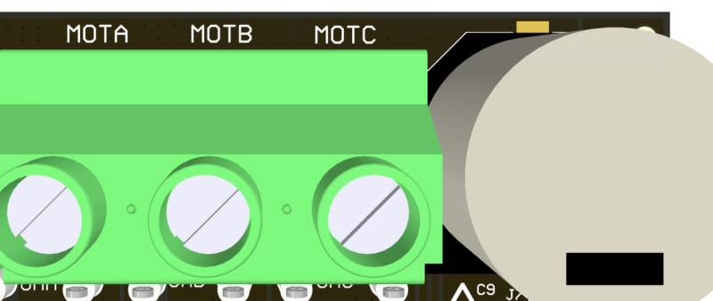 DRV8351EVM 電機相位連接器 (J5)