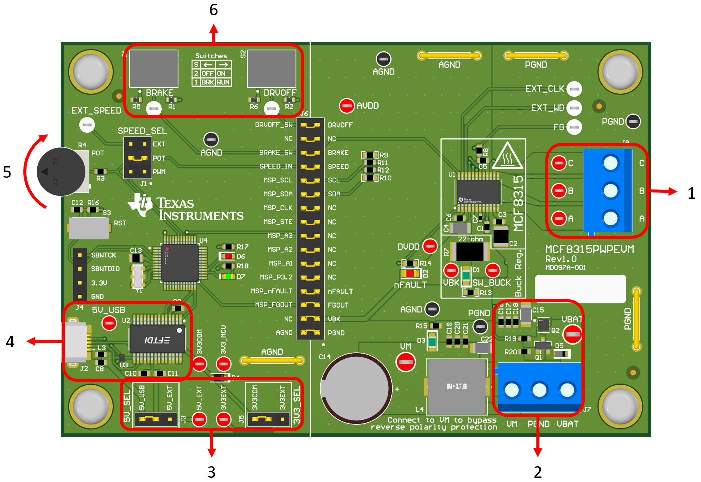 MCF8315PWPEVM 快速入門指南參考