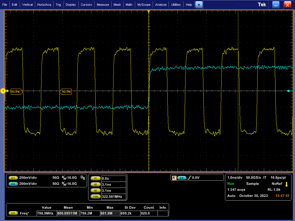 LMX1404EPEVM  具有 10MHz SYSREF 的緩沖器模式