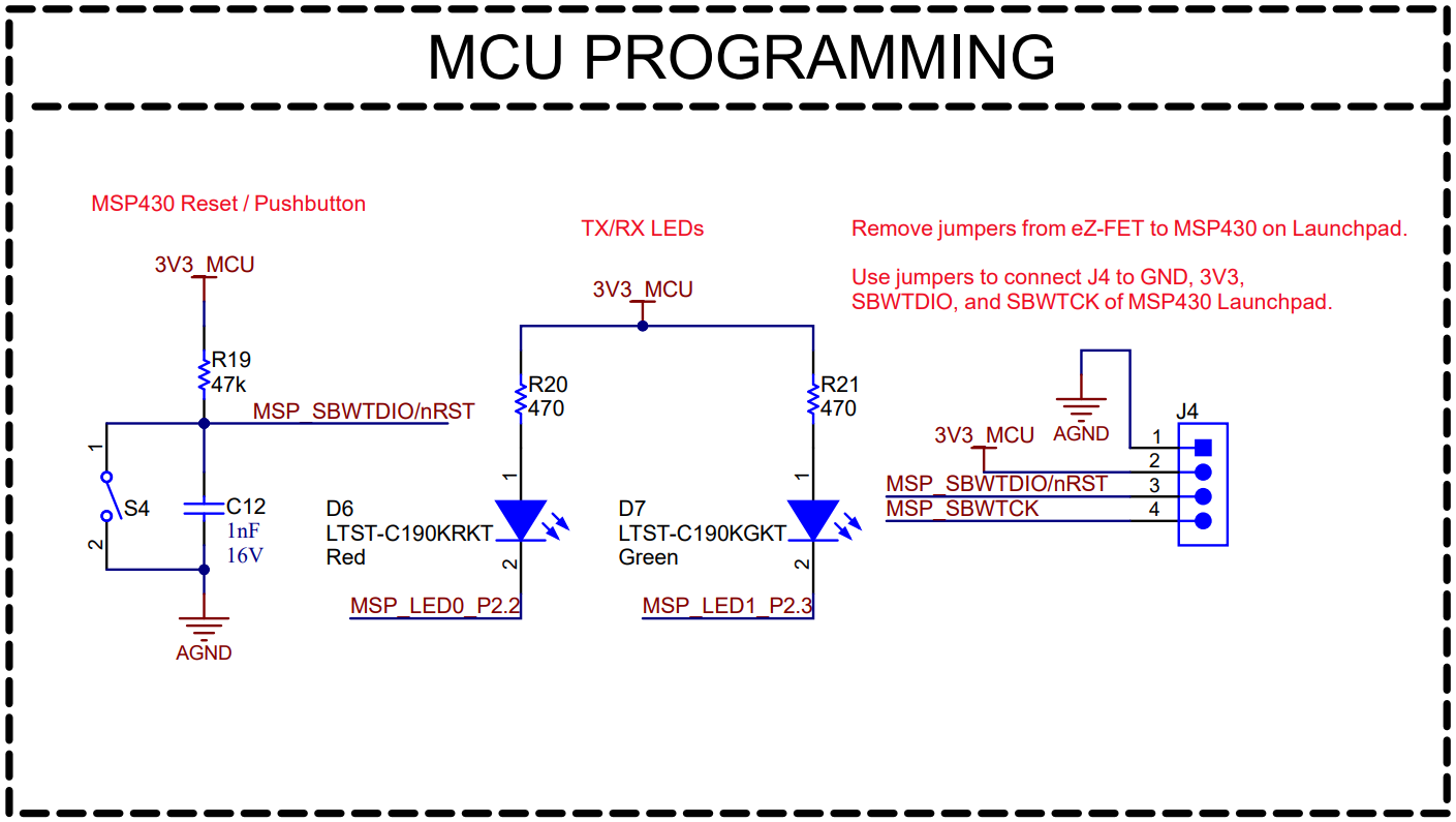MCF8315RRYEVM MCU 編程和調試原理圖