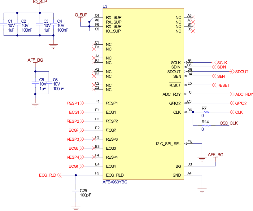 TIDA-010270 AFE4960 連接