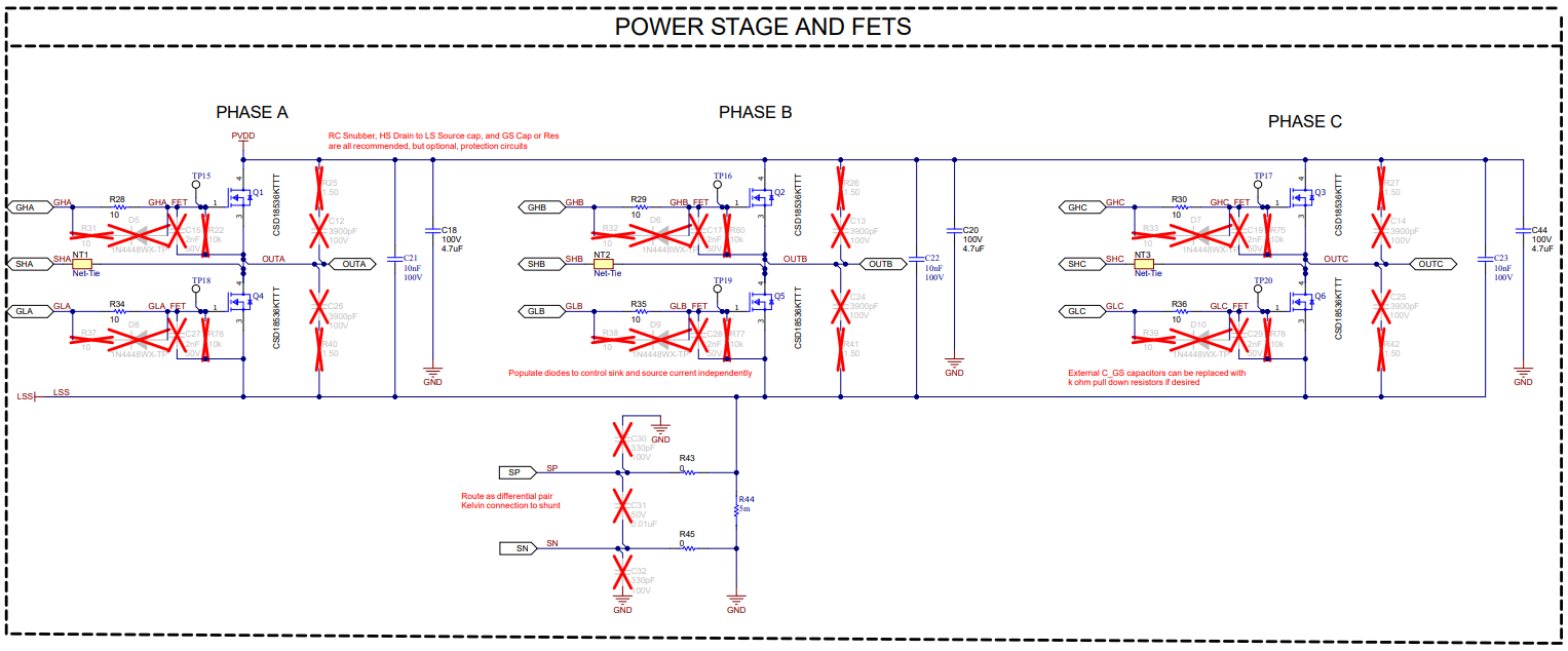 MCF8329RRYEVM MOSFET 和功率級