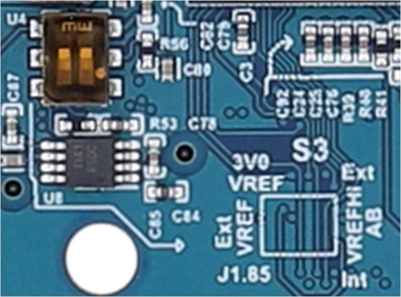 F29H85X-SOM-EVM ADCA/ADCB VREF 模式開關 (S3)