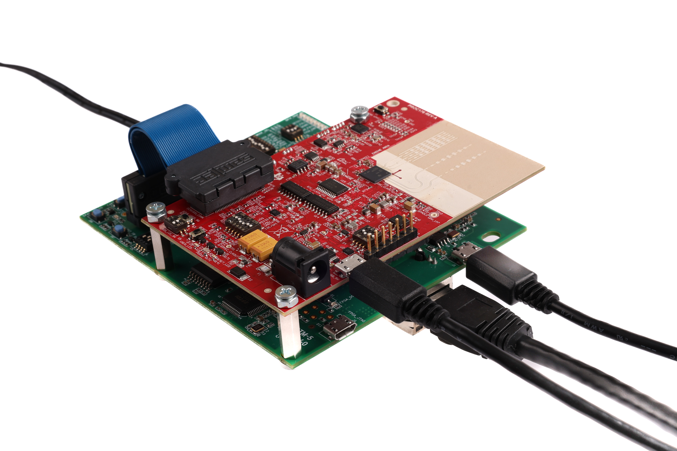 xWRL1432BOOST-BSD DCA1000EVM 模式（側視圖）