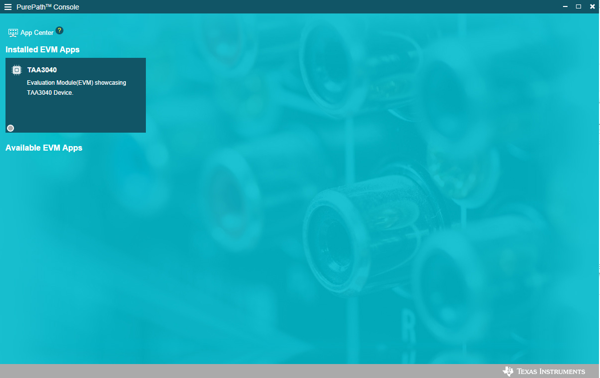 TAA3040 PurePath Console 3App Center