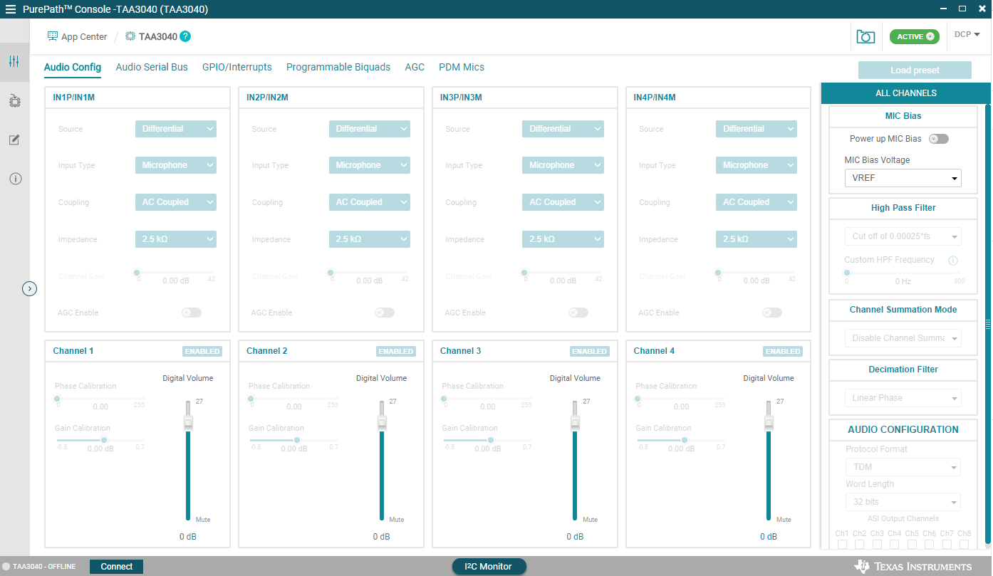 TAA3040 運(yùn)行模式下禁用的控件