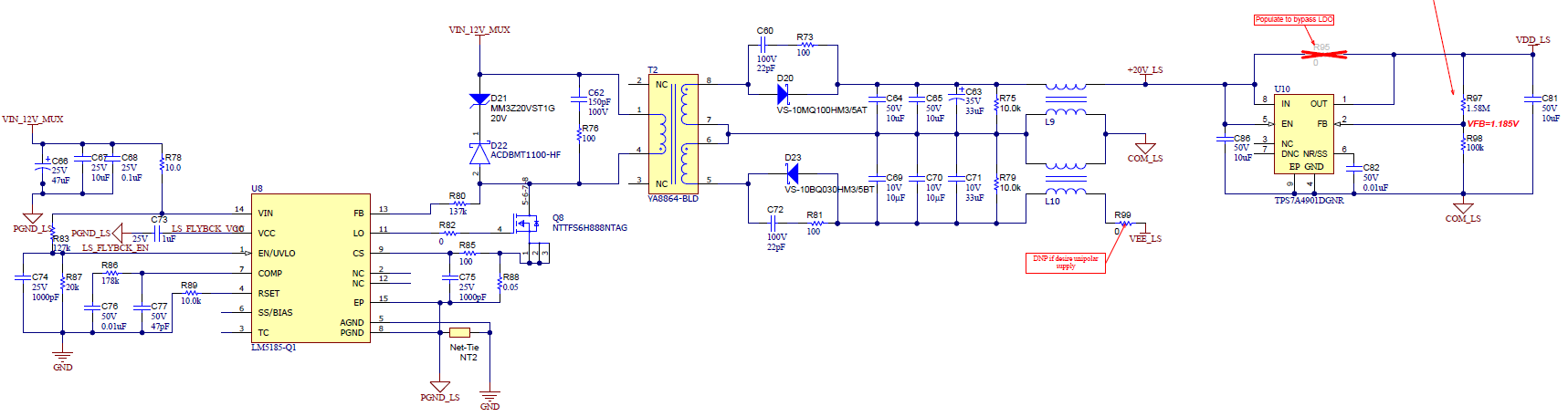UCC2189X5YQEVM-096 次級側輔助電源