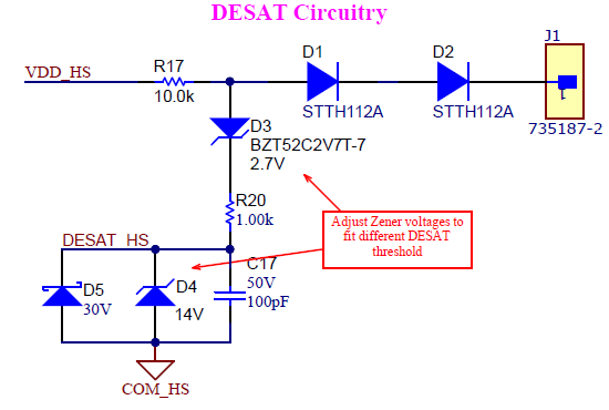 UCC2189X5YQEVM-096 DESAT 電路