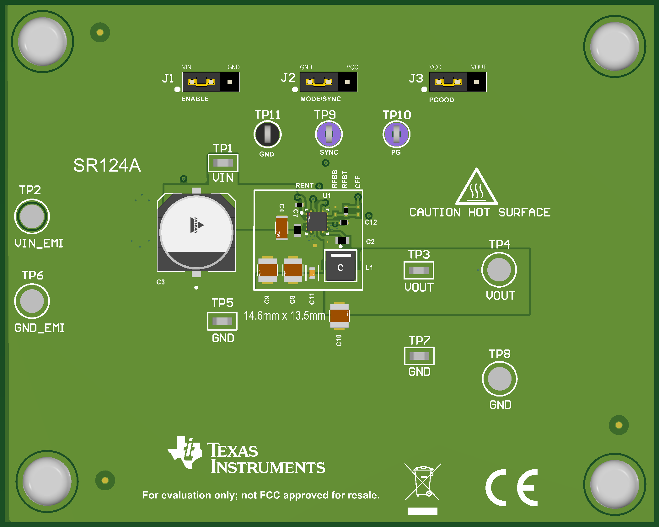 LMR66430NEP-EVM EVM 的頂視圖