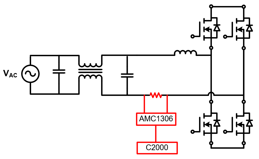 PFC23338EVM-107 使用 AMC1306 進(jìn)行電流檢測(cè)