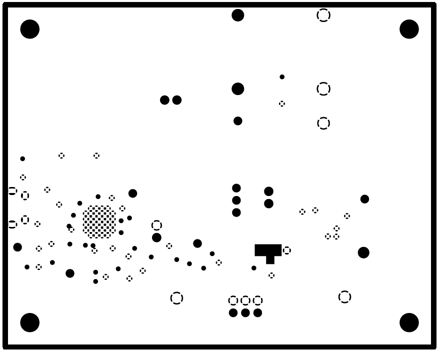 DAC121S101SEPEVM DAC121S101SEPEVM PCB 中層 1 布局（接地平面）