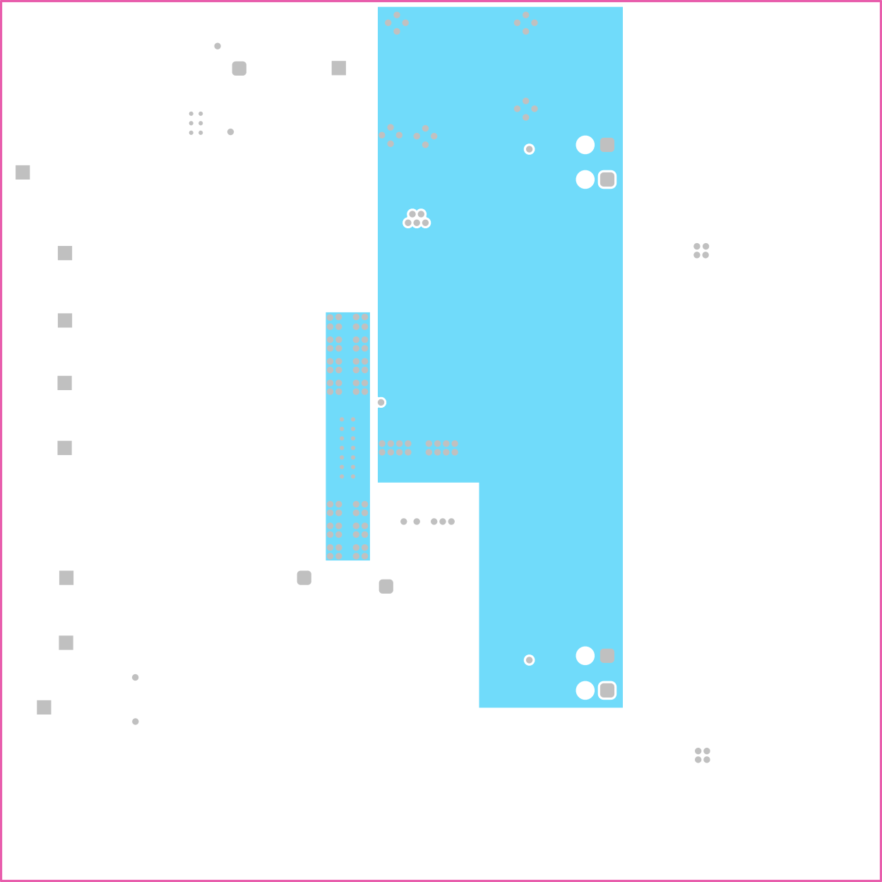 TPS2HC120EVM TPS2HC120EVM 第三層 VCC（頂視圖）