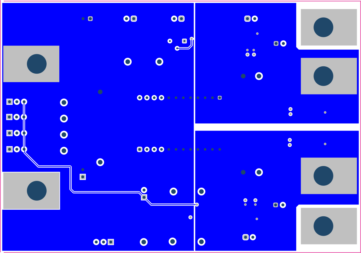 HCXX-BASE-EVM, BLANK-MOD-EVM HCXX-BASE-EVM 與 2HC08-MOD-EVM 第四層(頂視圖)