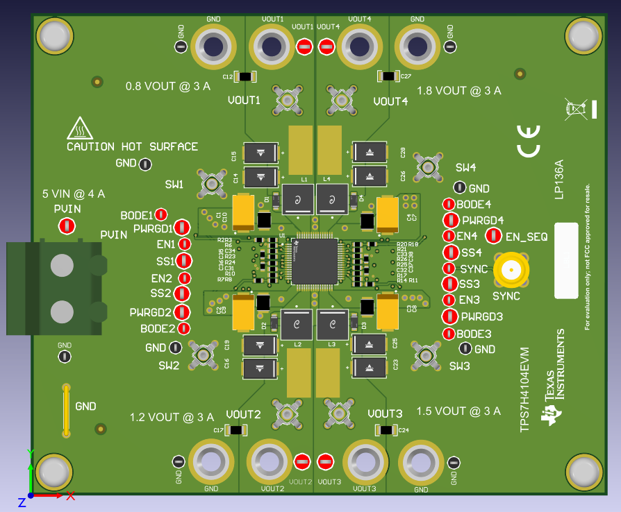 TPS7H4104EVM EVM 板