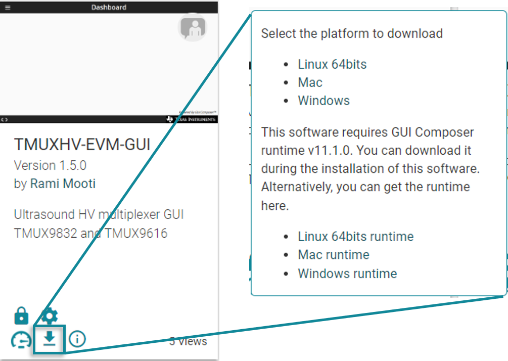 TMUX9616QFPEVM TMUXHV-EVM GUI 的下載圖標(biāo)