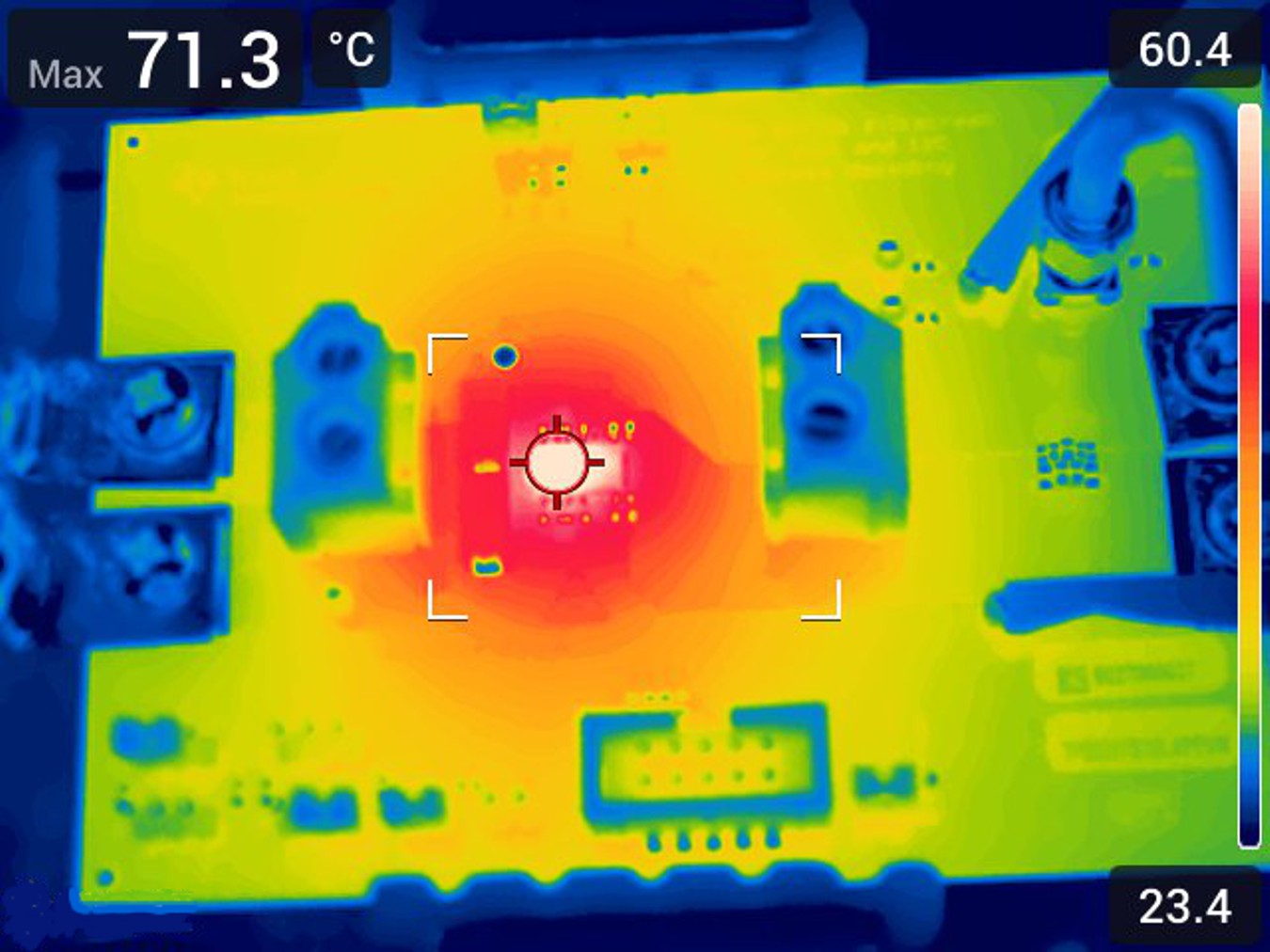 TPSM8287B30LAPEVM 熱性能（TPSM8287B30LAPEVM，VIN = 5V，VOUT = 0.6V，IOUT = 30A）