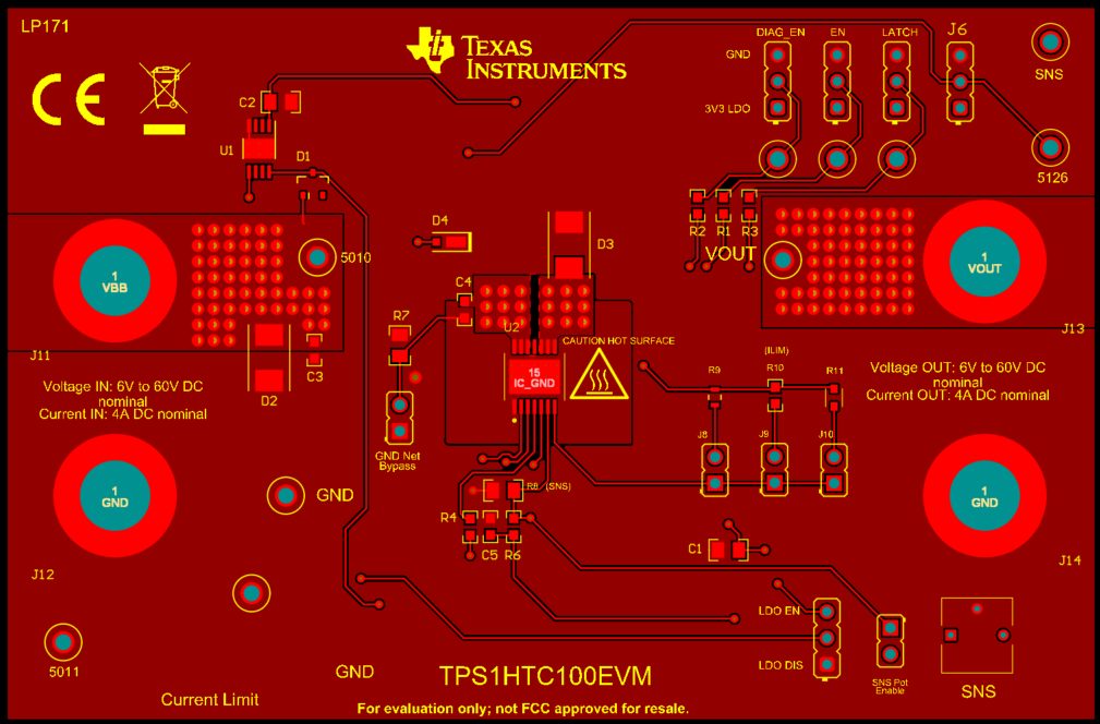 TPS1HTC100EVM 頂層