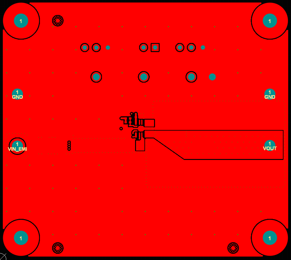 TPSM33620QEVM EVM 頂部銅層