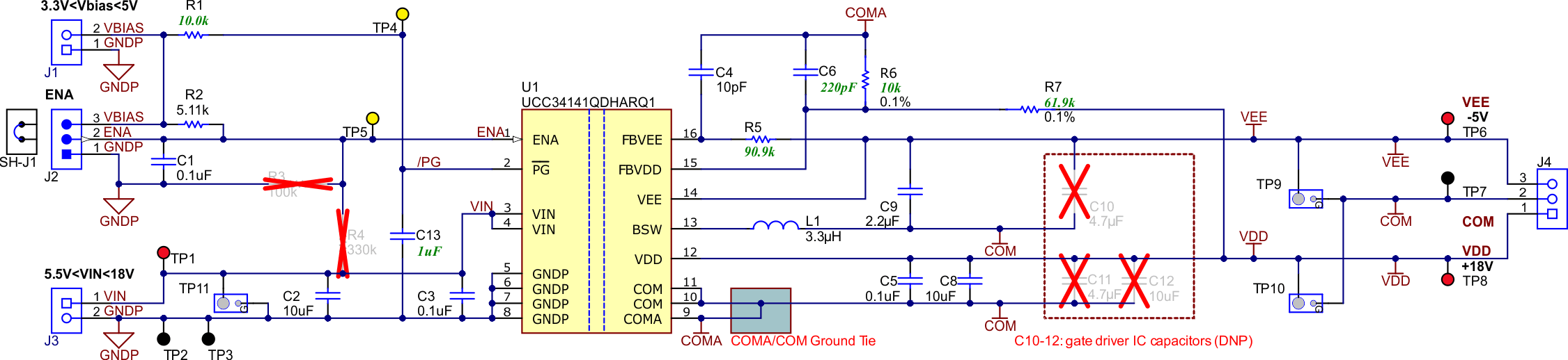 UCC34141EVM-116 UCC34141EVM-116 原理圖，修訂版 E2，型號 002