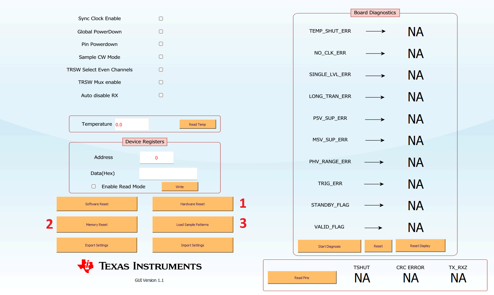 TX73L64EVM 器件初始化步驟