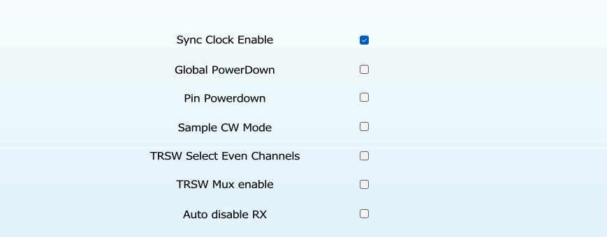 TX73L64EVM “快速設置”選項卡