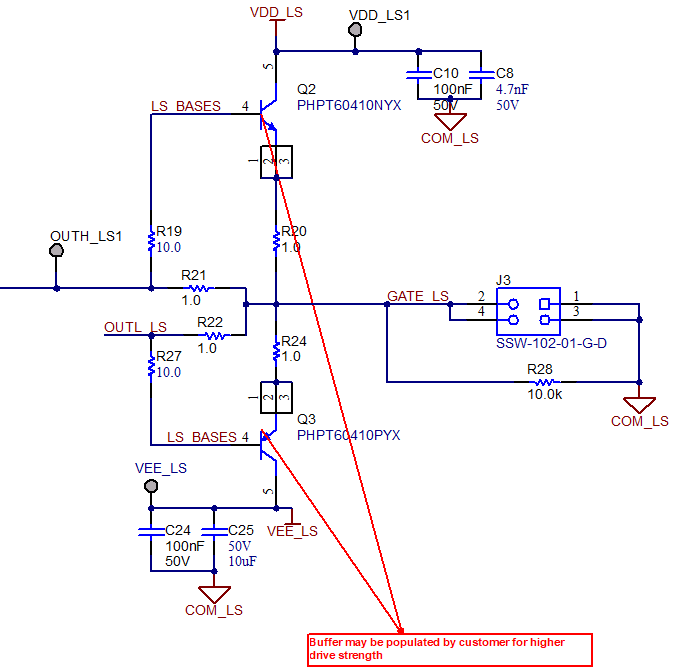 UCC218002QEVM-111 輸出級柵極環路
