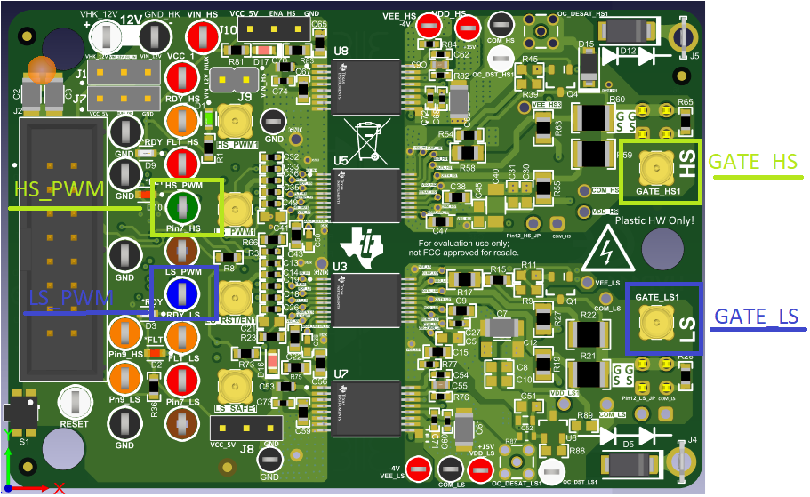 UCC218002QEVM-111 輸出開(kāi)關(guān)檢查的測(cè)試點(diǎn)位置