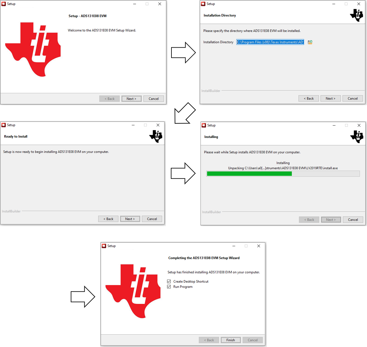 ADS131E08EVM-PDK 軟件安裝和提示