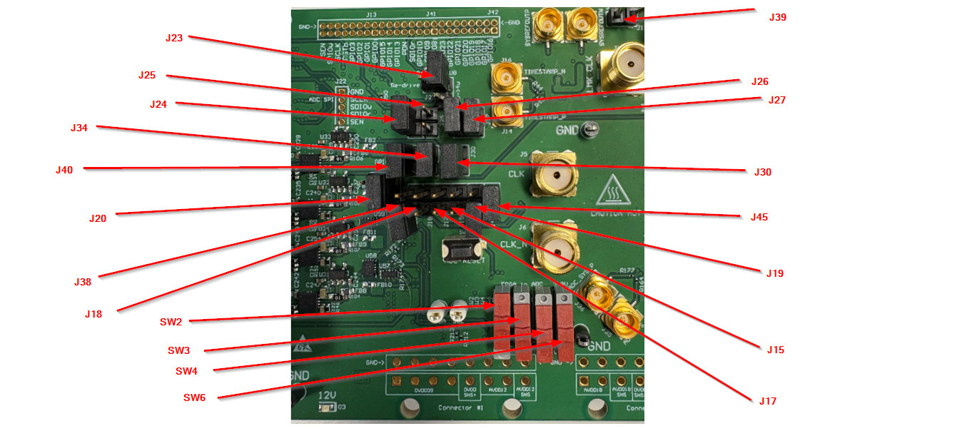 ADC34RF72 ADC3xRF72 EMV 跳線和開(kāi)關(guān)位置
