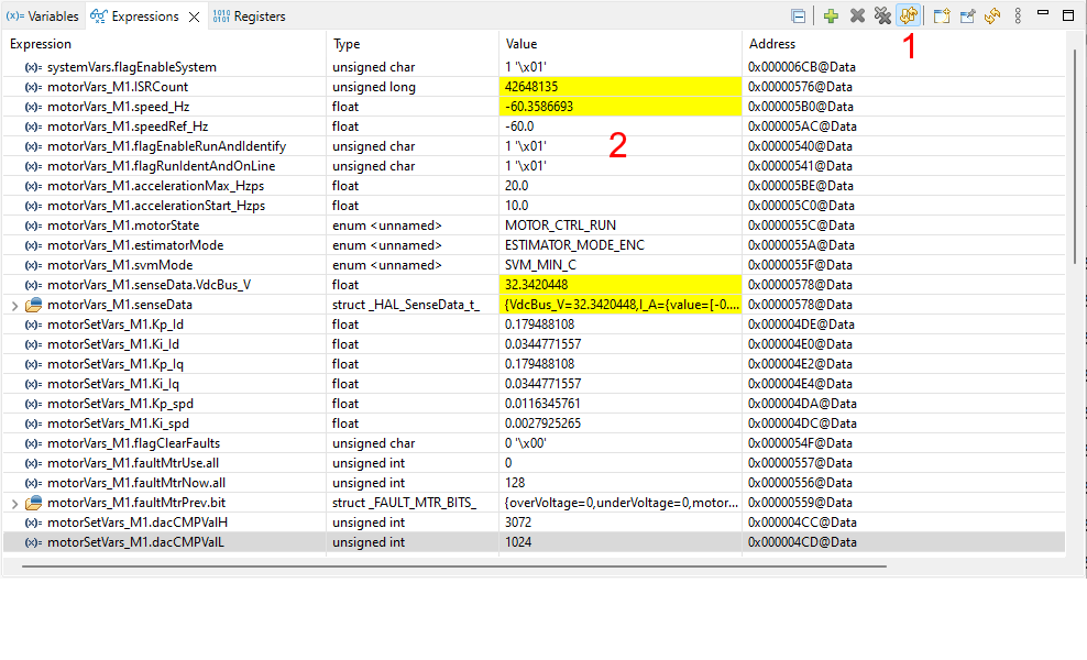 BP-AMC0106-LMG-MD 調試會話期間的表達式窗口
