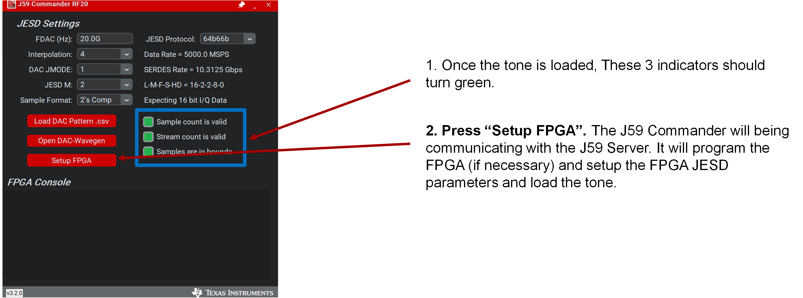 DAC39RF20EVM J59 Commander 設(shè)置詳細(xì)信息，第 2 部分