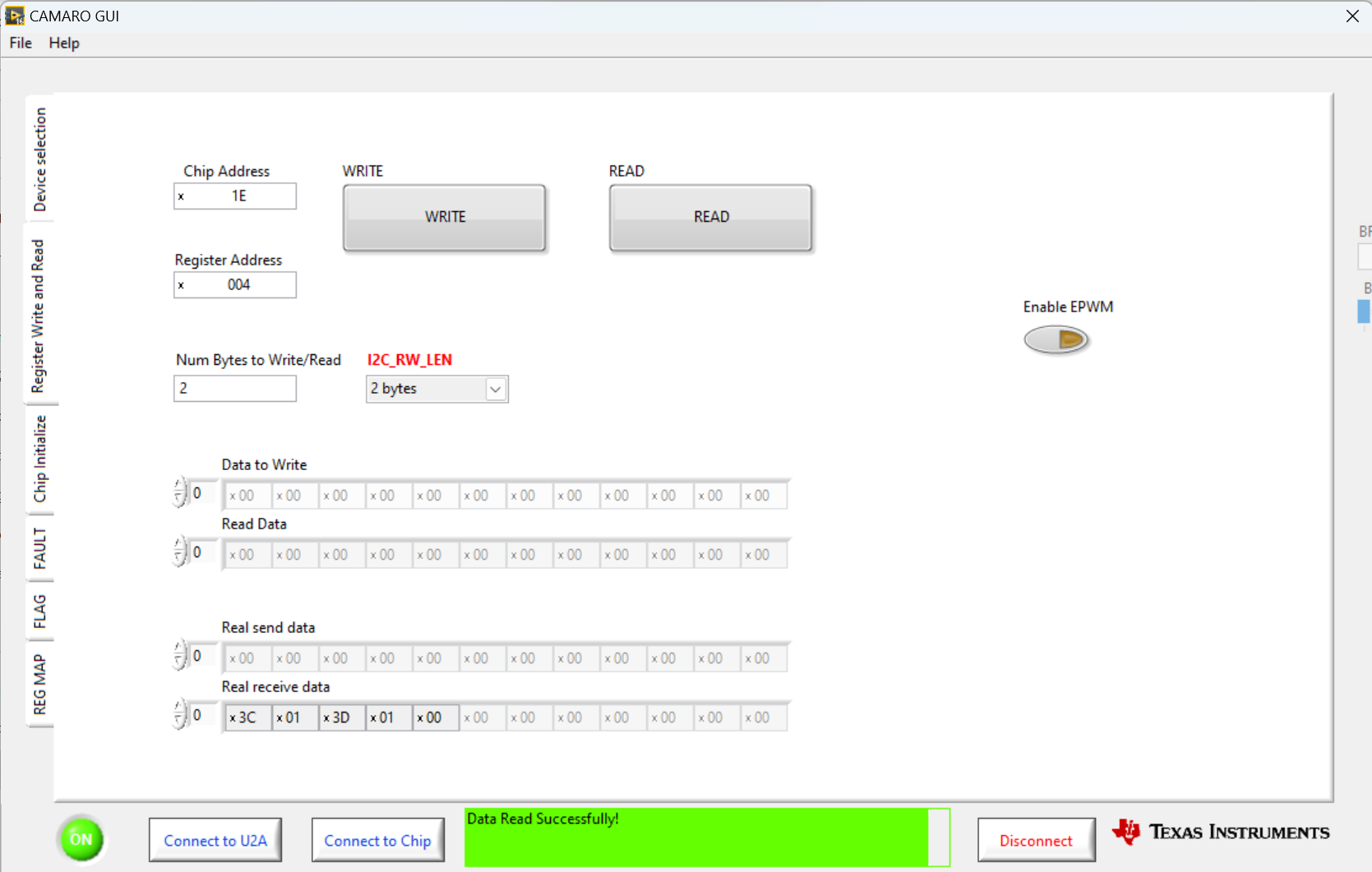 LP8870Q1EVM LP8870Q1EVM GUI 連接