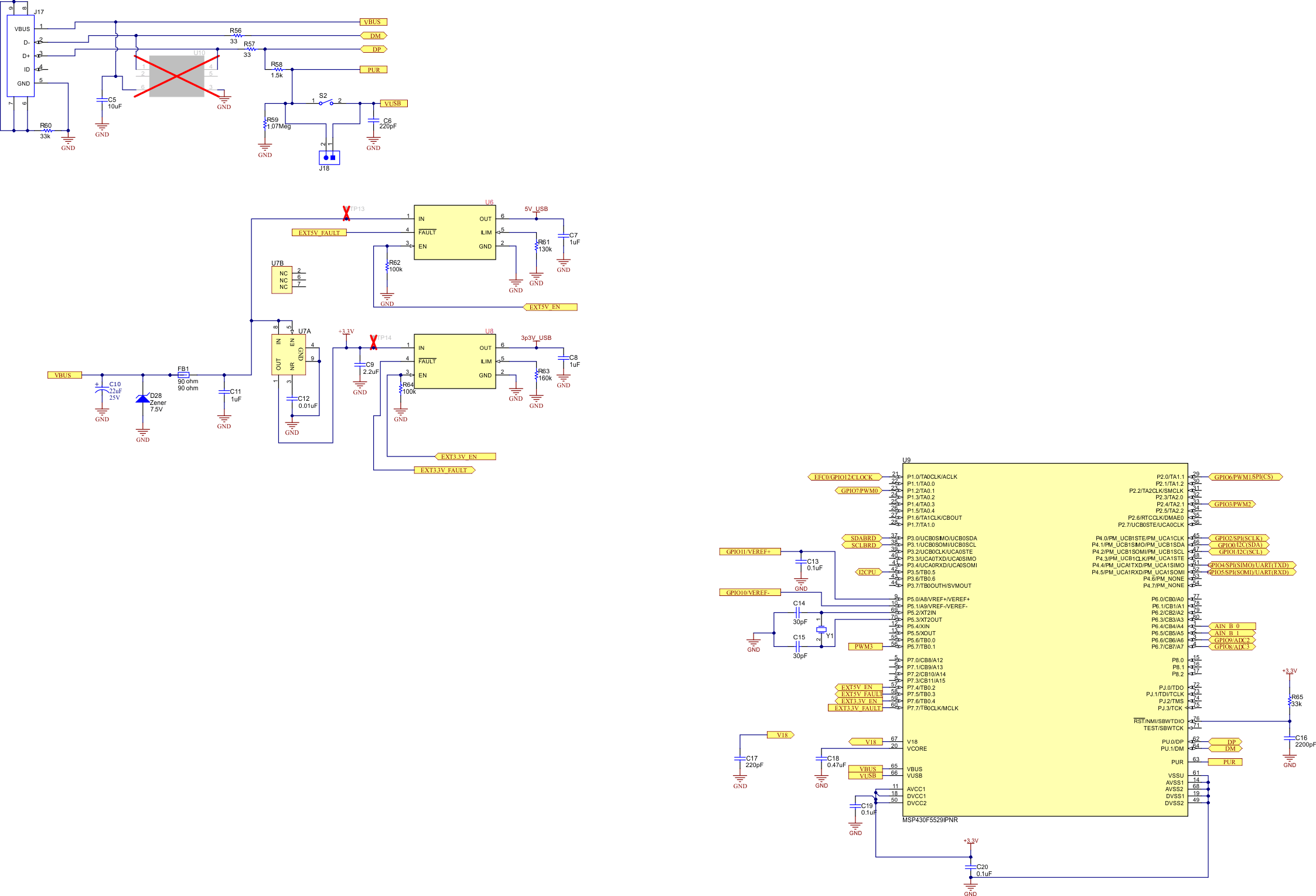 TXE81XXEVM USB2ANY 電路