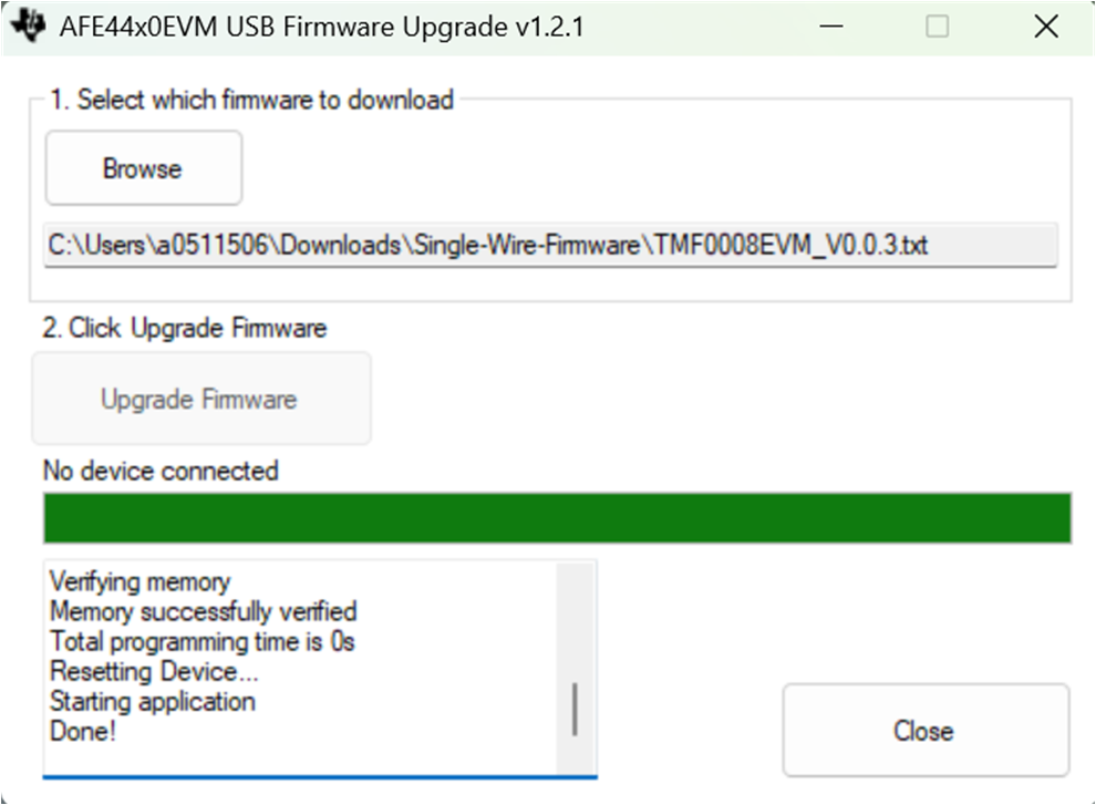 TMF0008 固件正在升級(jí)