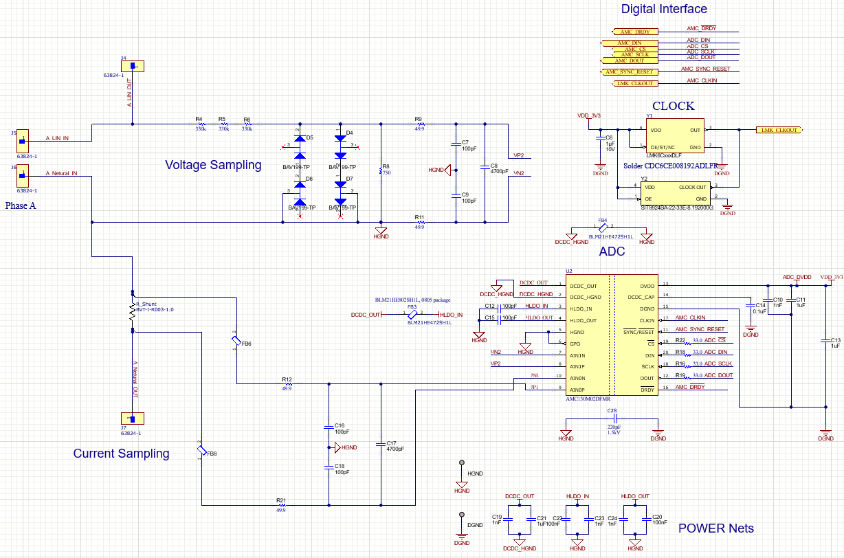 AMC-ADC-1PH-EVM AMC-ADC-1PH-EVM 原理圖（ADC 及前端）
