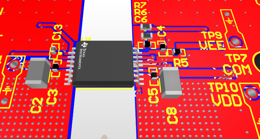 UCC35341-Q1, UCC34141EVM-116 頂面，元件放置和布線