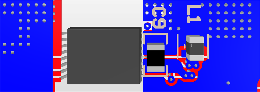 UCC35131EVM-118 底面、降壓/升壓、VEE LC 放置和布線