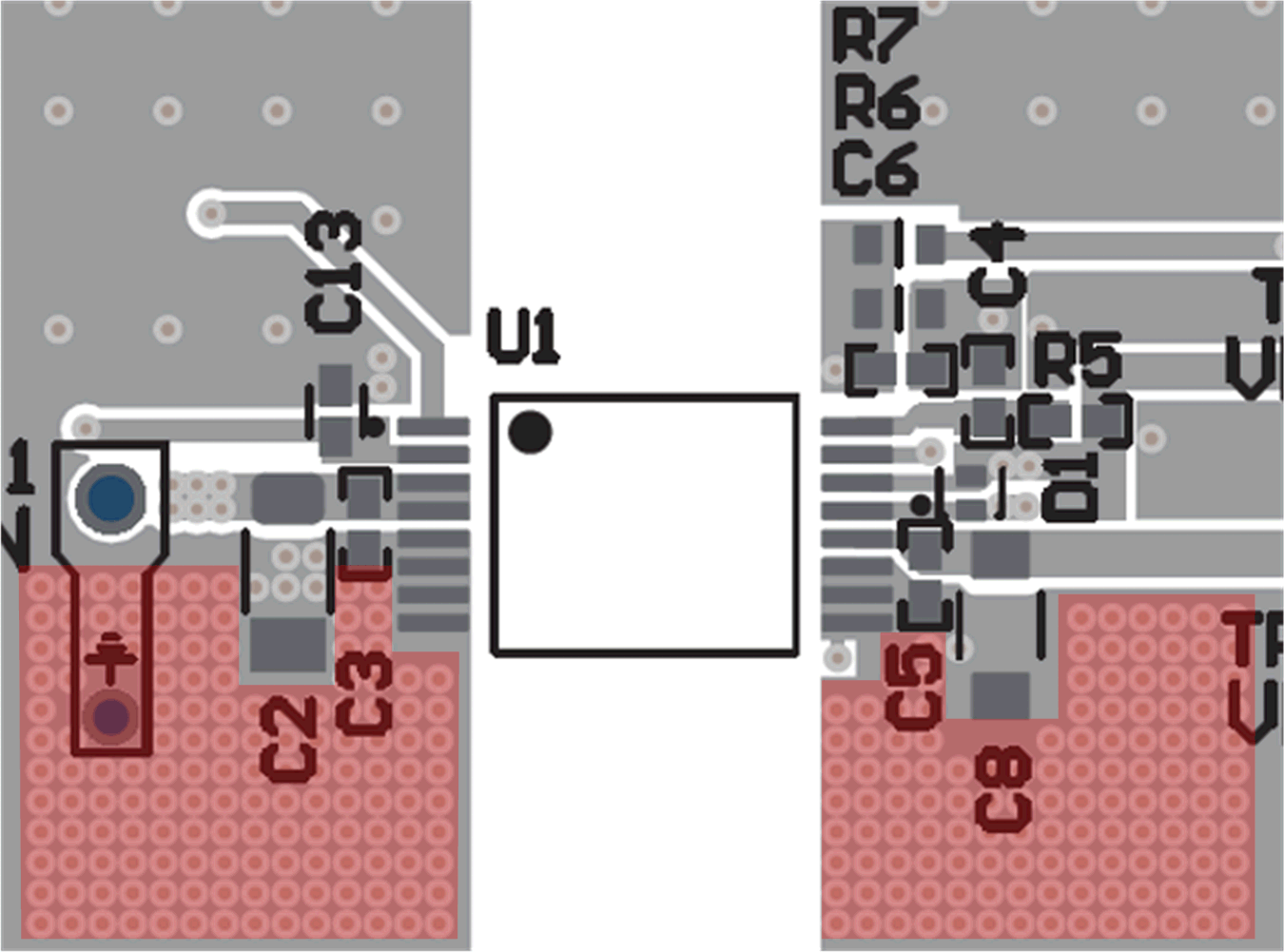 UCC35131EVM-118 散熱過(guò)孔